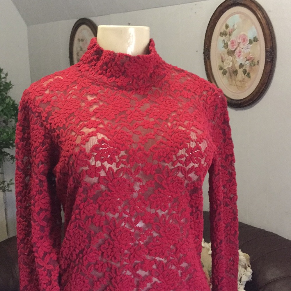 Red-turtle neck - Picture 3 of 6